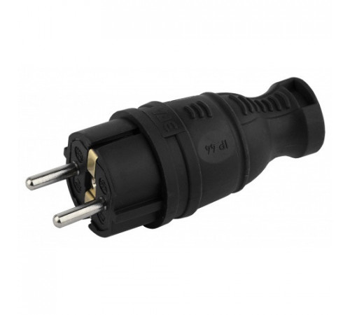 Вилка прямая каучук TDM 2Р+РЕ 16А 230В IP44 SQ0612-0001
